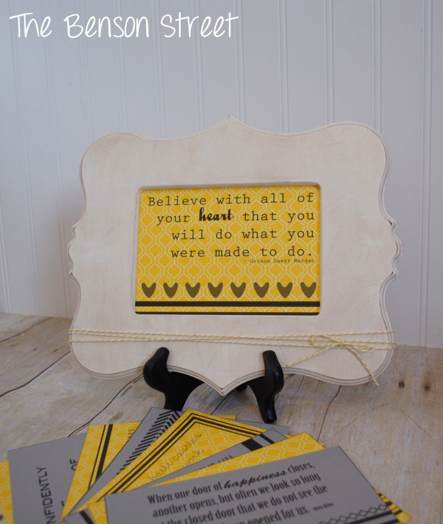 Inspiring Quote Frame with Printables {Idaho Bloggers' Guild at Cut it ...