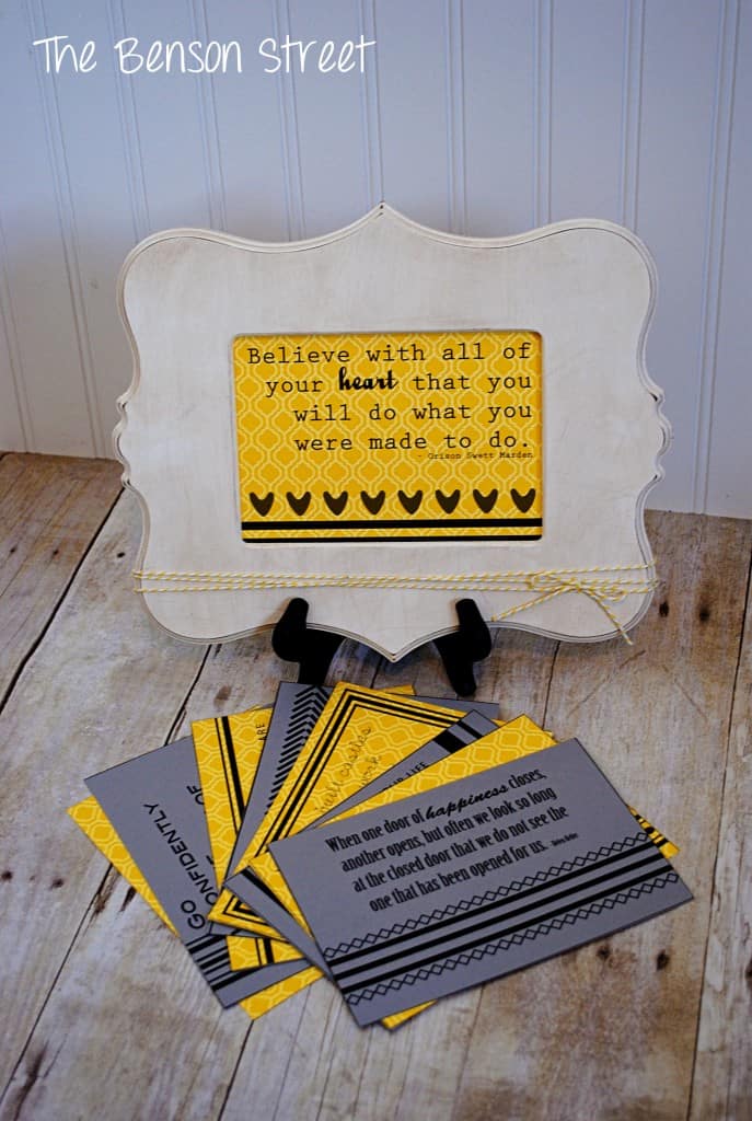 Inspiring Quote Frame with Printables {Idaho Bloggers' Guild at Cut it ...