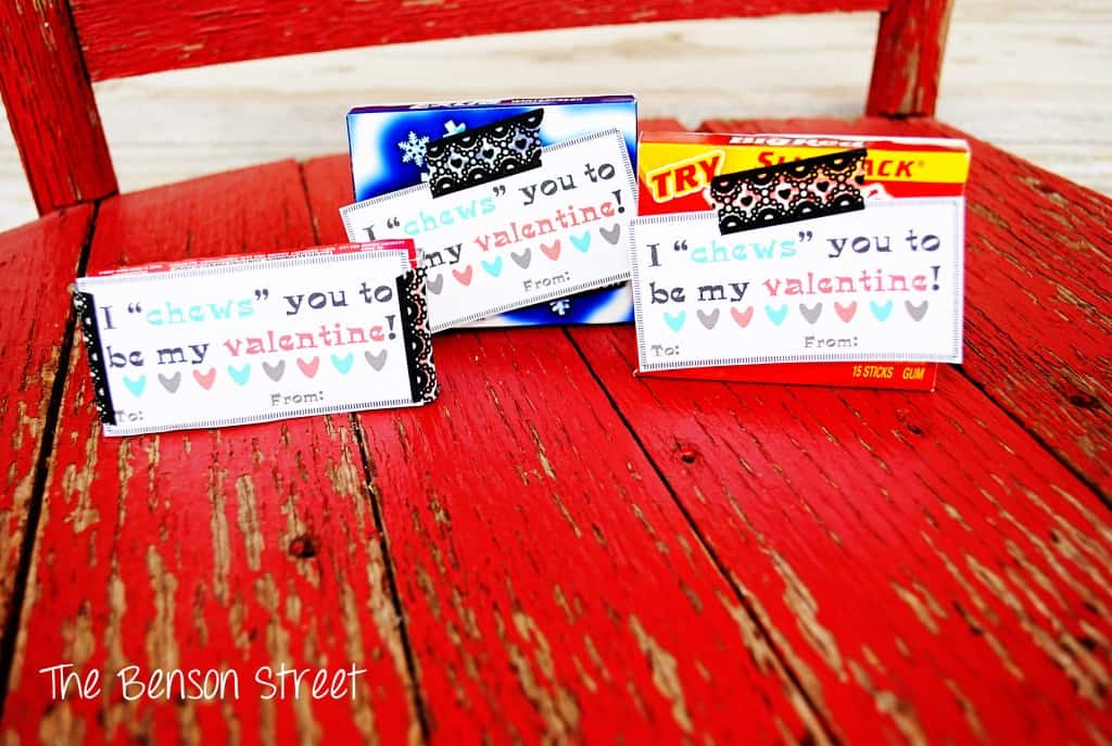 Chewing Gum Printable Valentine at The Benson Street2