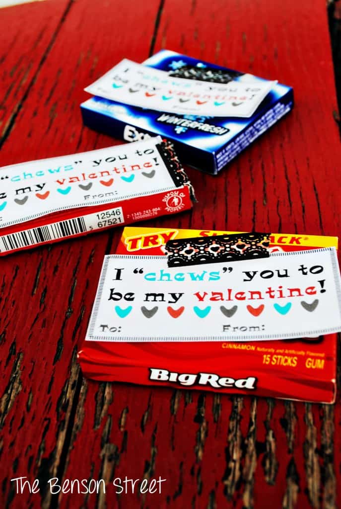 Chewing Gum Printable Valentine at The Benson Street3