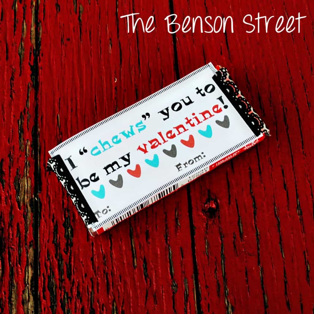 Chewing Gum Printable Valentine at The Benson Street4