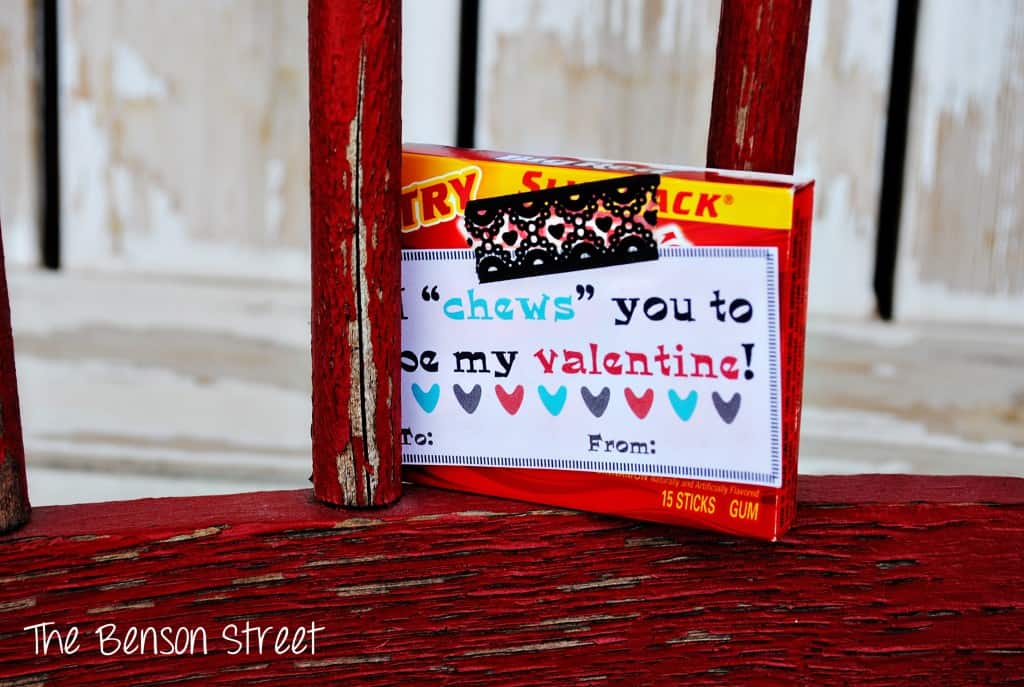 Chewing Gum Printable Valentine at The Benson Street5
