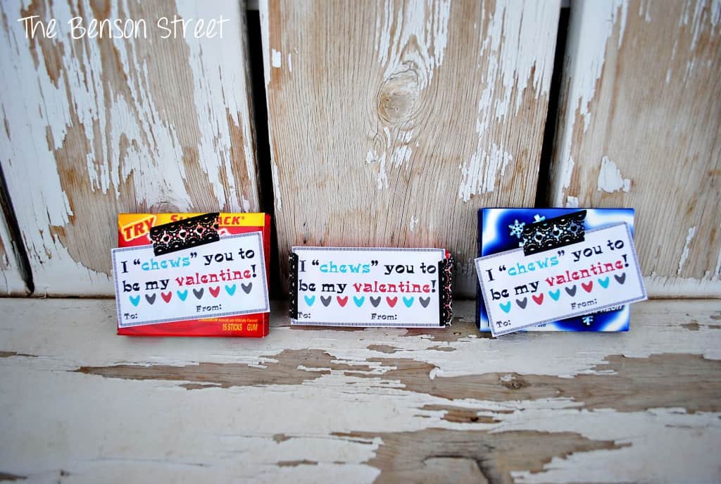 Chewing Gum Printable Valentine at The Benson Street8