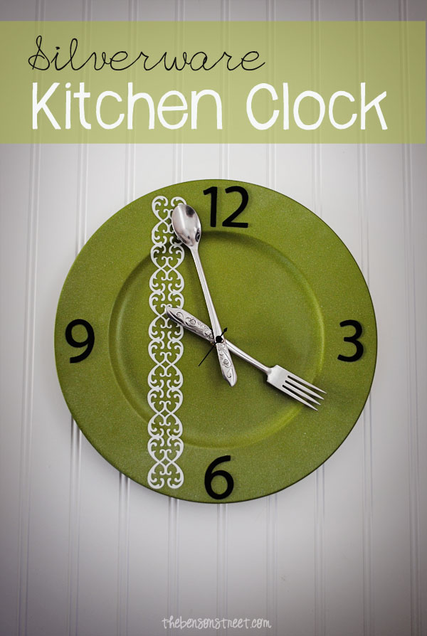 Silverware Kitchen Clock Tutorial at thebensonstreet.com