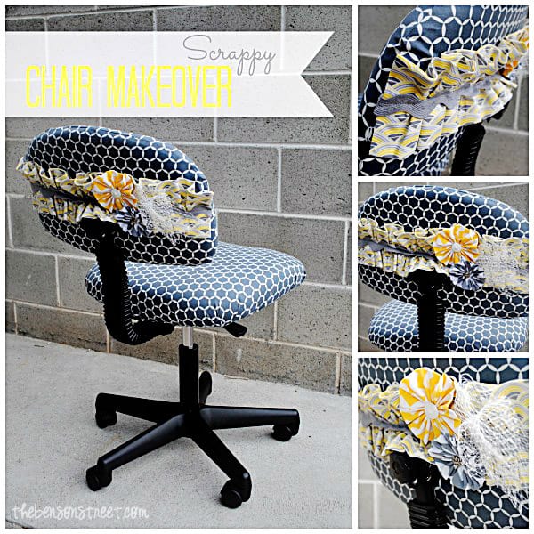 Scrappy Office Chair Makeover at thebensonstreet.com