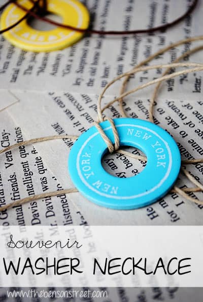 DIY Souvenir Washer Necklaces at www.thebensonstreet.com