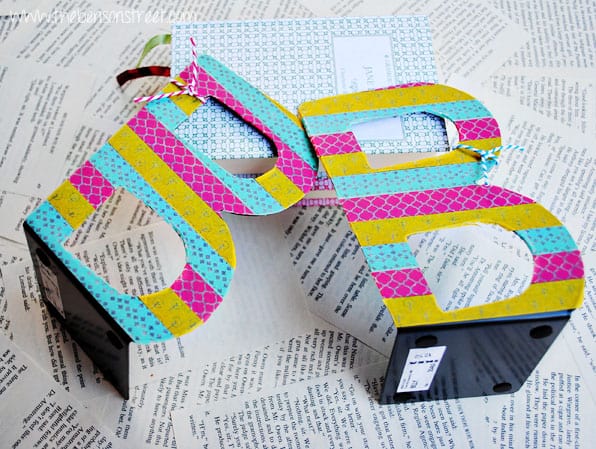 Washi Covered Bookends at www.thebensonstreet.com
