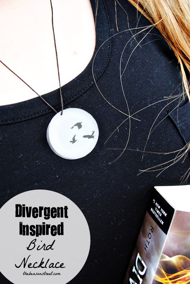 Easy Divergent Inspired Bird Necklace Idea at thebensonstreet.com