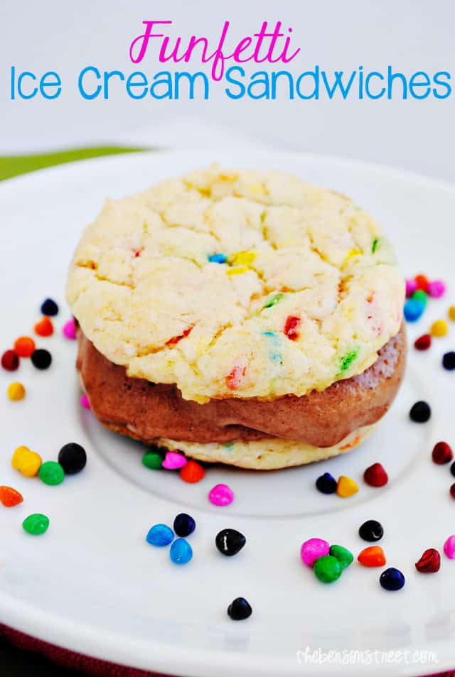 Funfetti Ice Cream Sandwiches at thebensonstreet.com