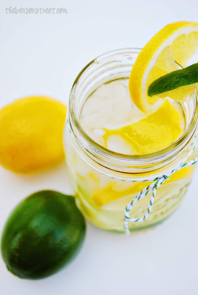 Sweet Lemon Lime Infused Water at thebensonstreet.com