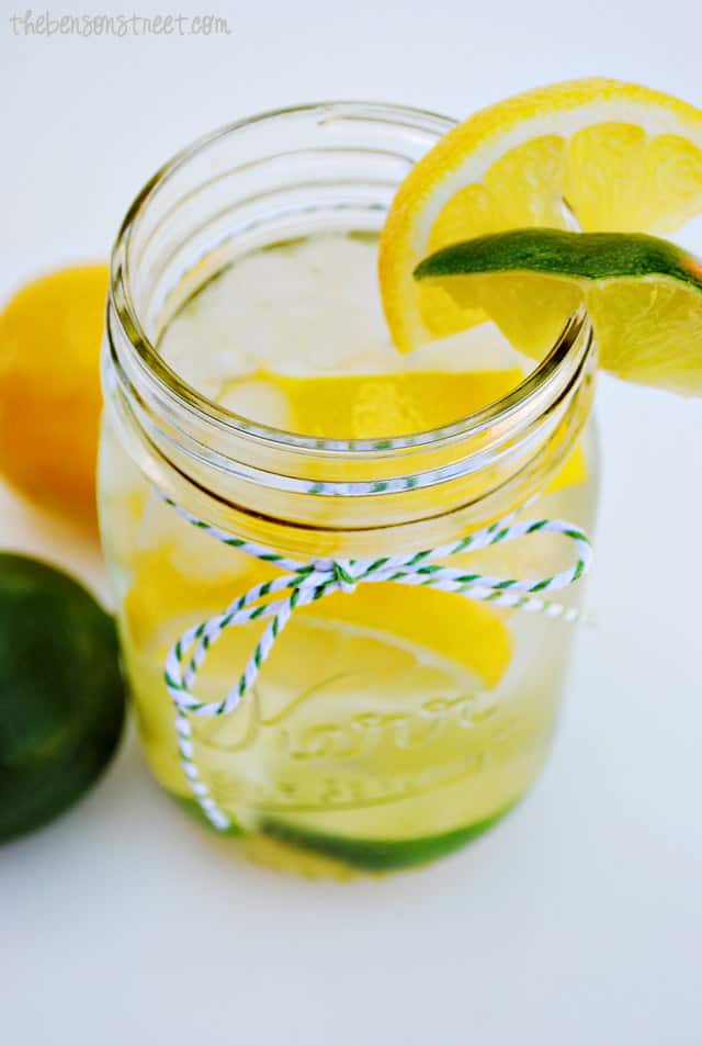 Yummy Lemon Lime Infused Water at thebensonstreet.com