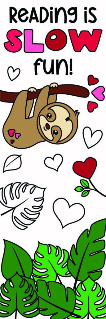FREE Printable Valentine Bookmarks to Color for Kids - The Benson Street
