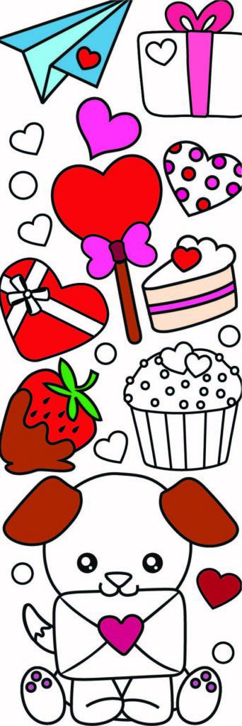 FREE Printable Valentine Bookmarks to Color for Kids - The Benson Street
