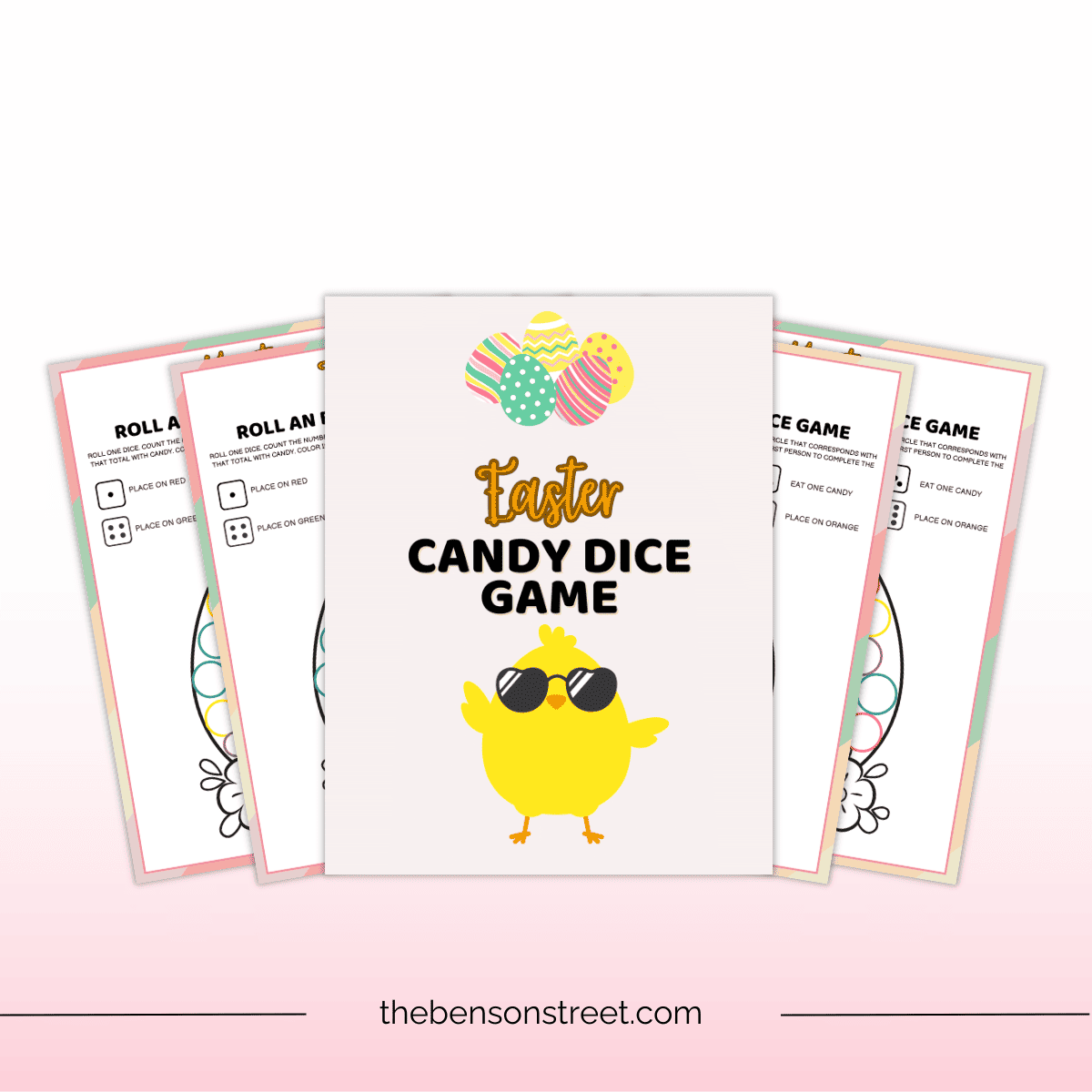 FREE Egg Easter Dice Game Printable for Kids - The Benson Street