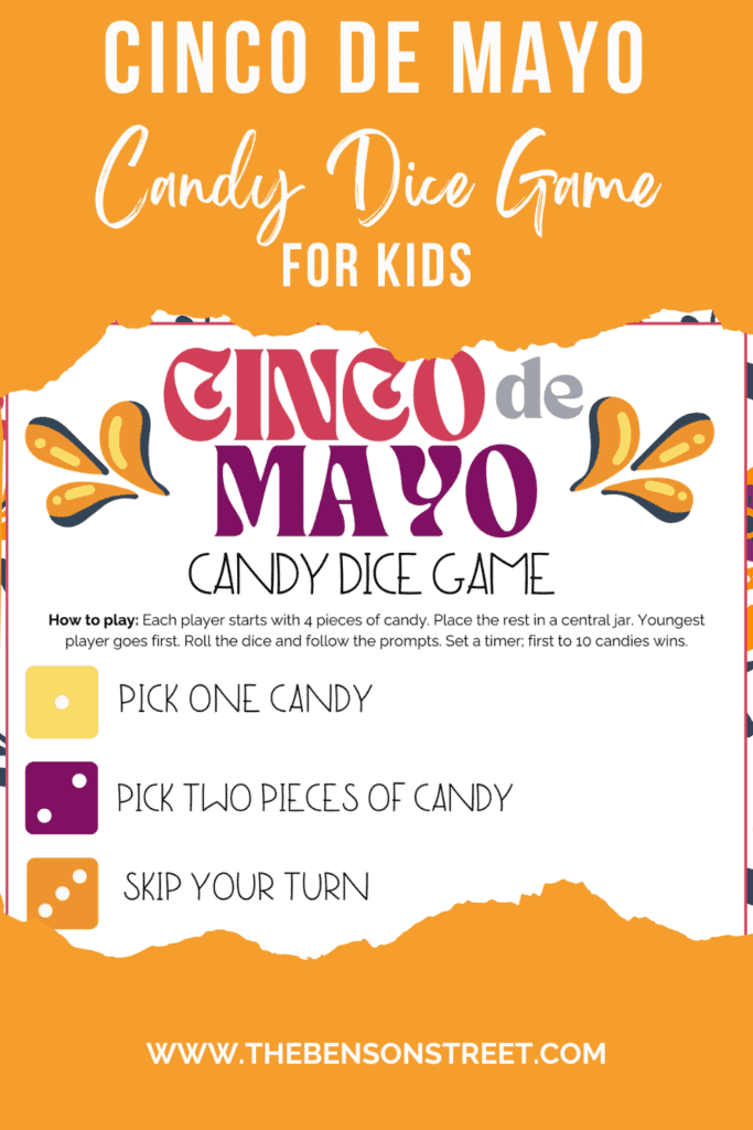 Cinco De Mayo Dice Game Free Printable The Benson Street Cinco de mayo dice game free printable the benson street