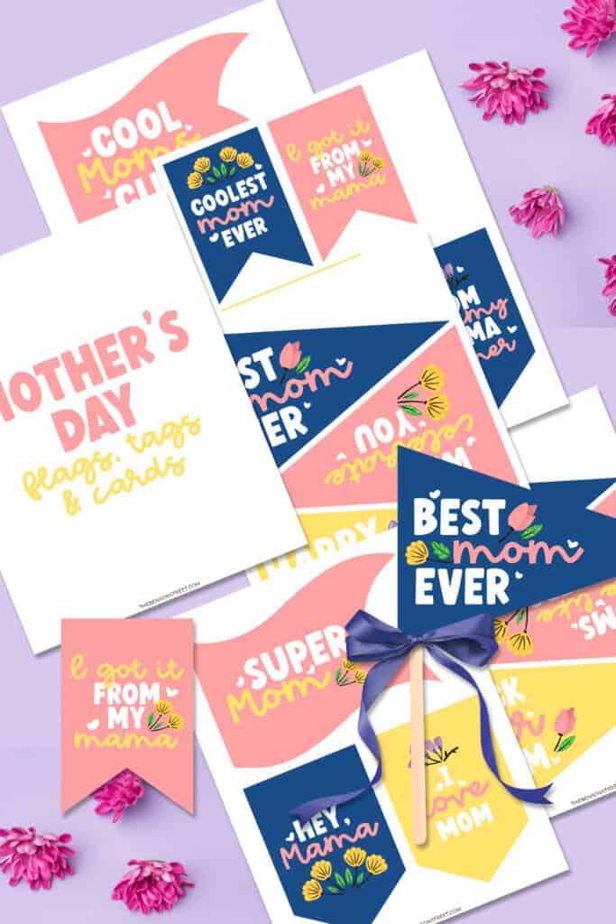 Free Printable Mother's Day Tags, Cards, and Flags - The Benson Street