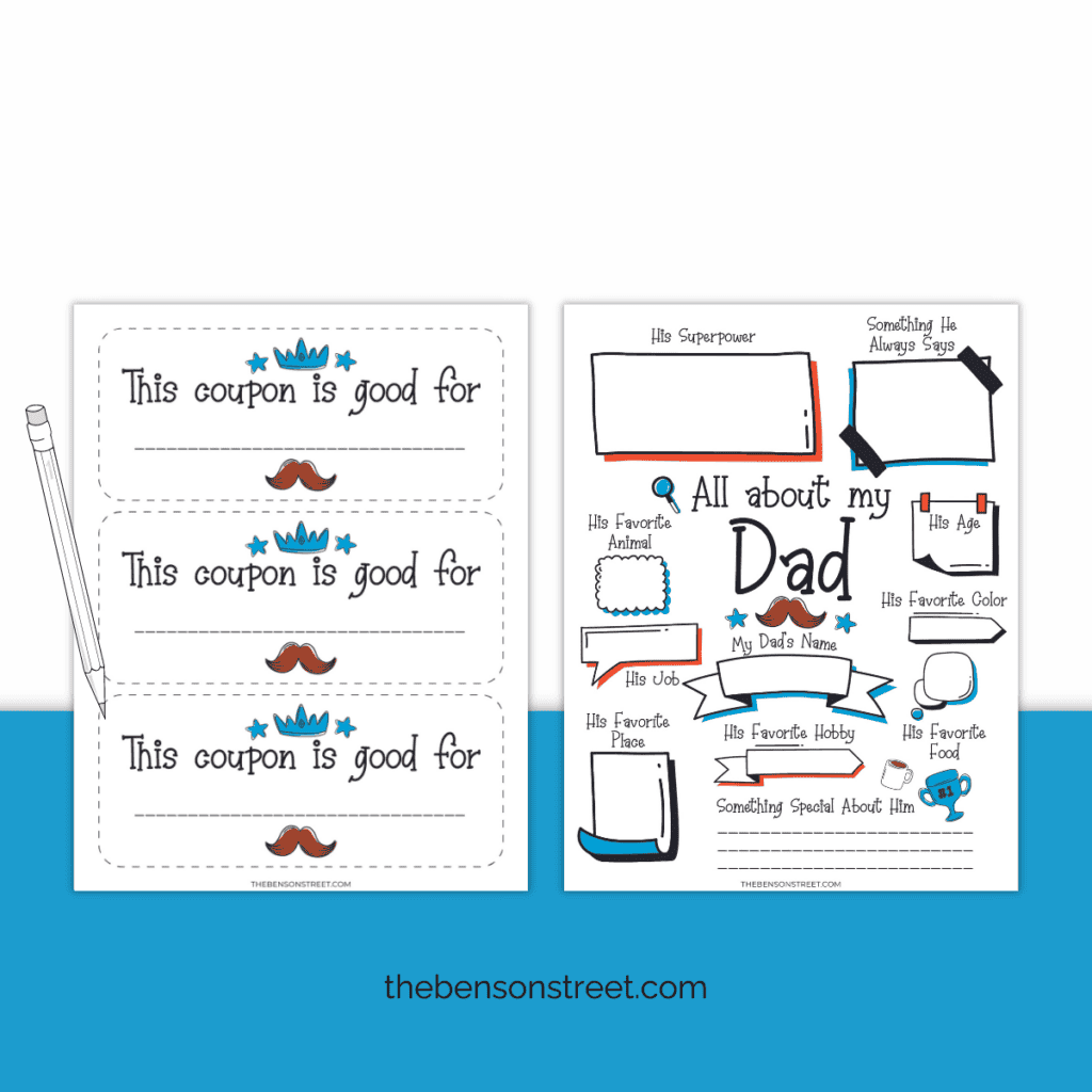 FREE All About my Dad Printable Activity for Father's Day - The Benson ...