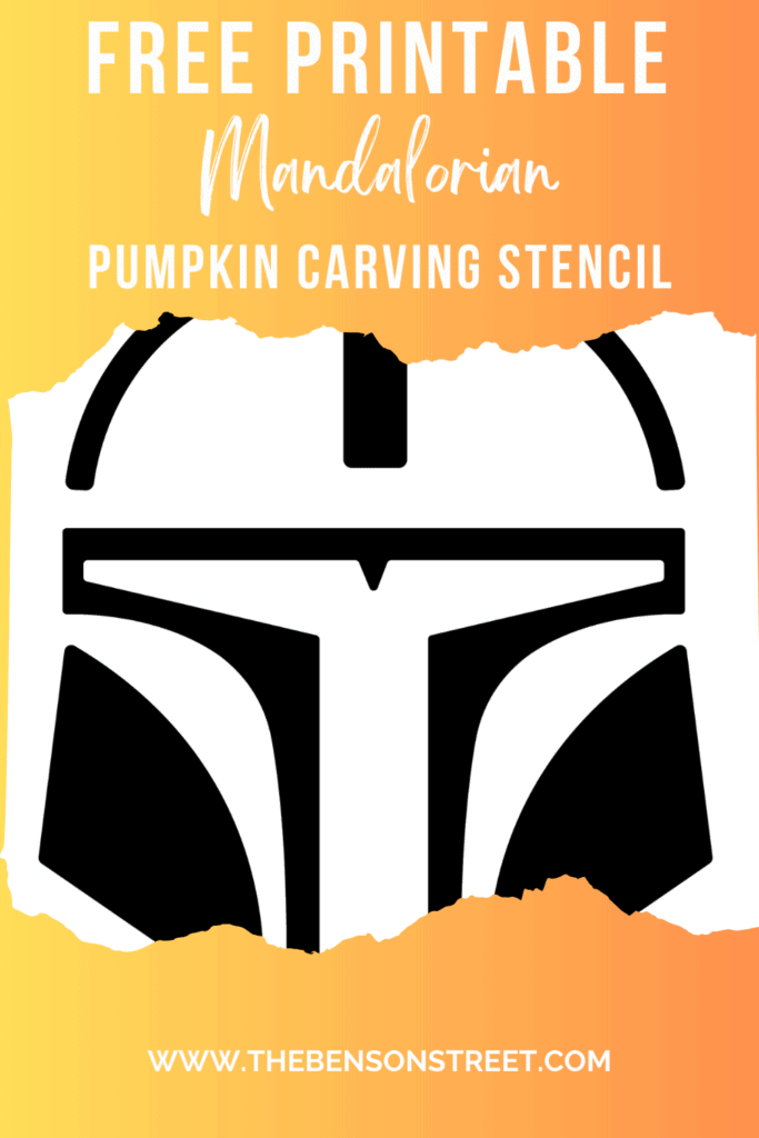 Free Star Wars Mandalorian Pumpkin Stencil Printable The Benson Street