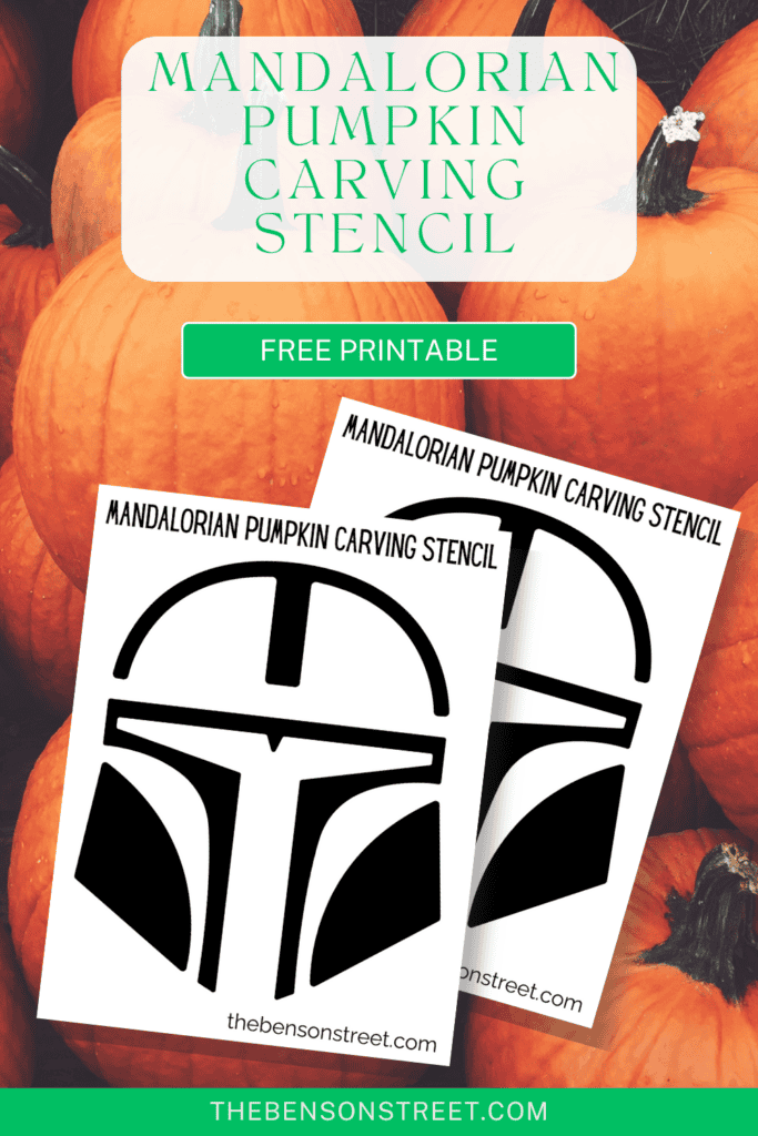 Free Star Wars Mandalorian Pumpkin Stencil Printable The Benson Street