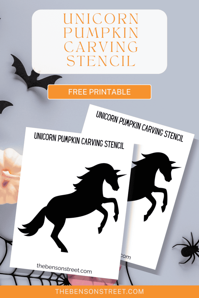 Free Printable Unicorn Pumpkin Carving Stencil for Halloween - The ...