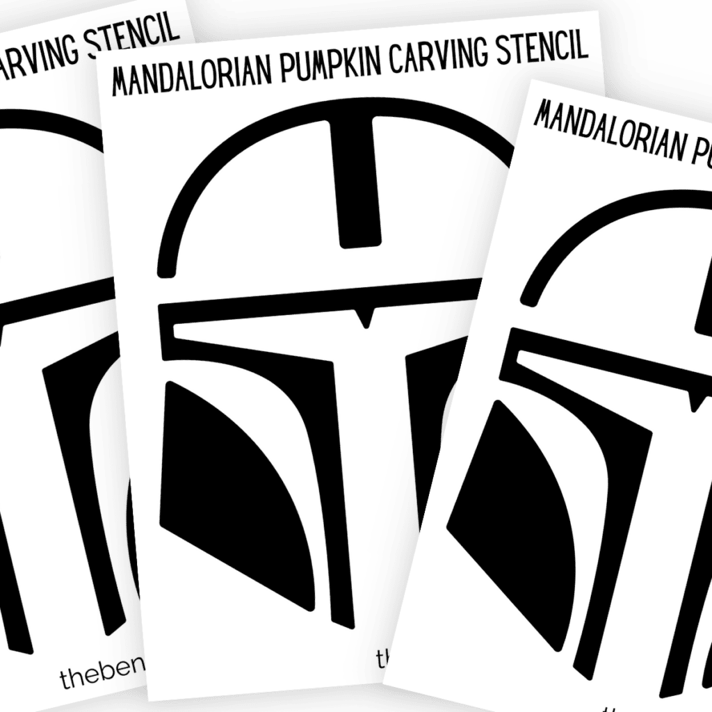 Free Star Wars Mandalorian Pumpkin Stencil Printable The Benson Street