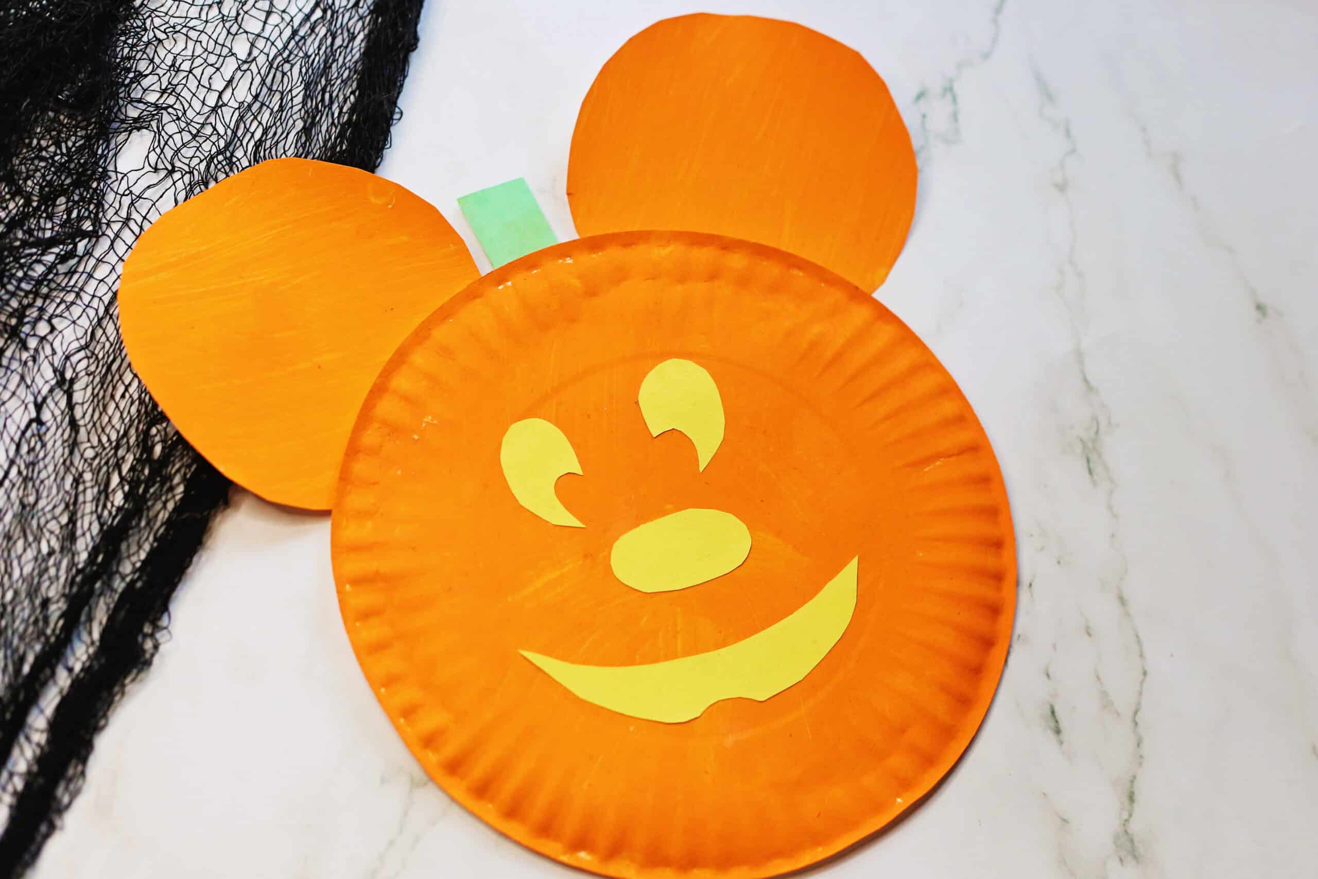 How to Make a Mickey Mouse Pumpkin Paper Plate Craft