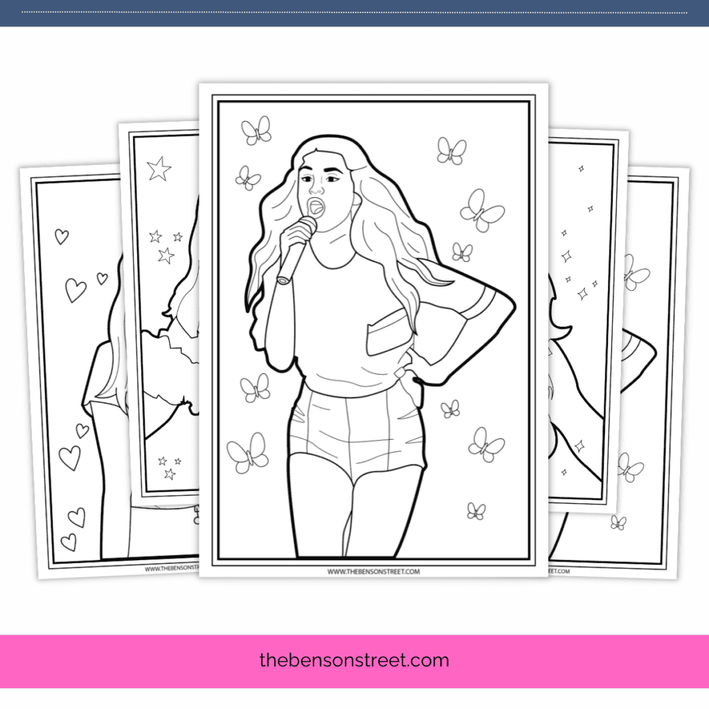 FREE Printable Selena Gomez Coloring Pages - The Benson Street