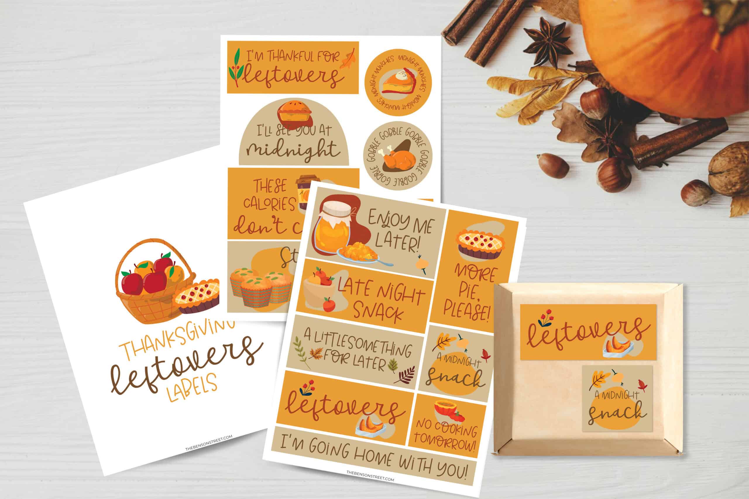 Free Printable Thanksgiving Leftover Labels for Leftovers - The Benson ...
