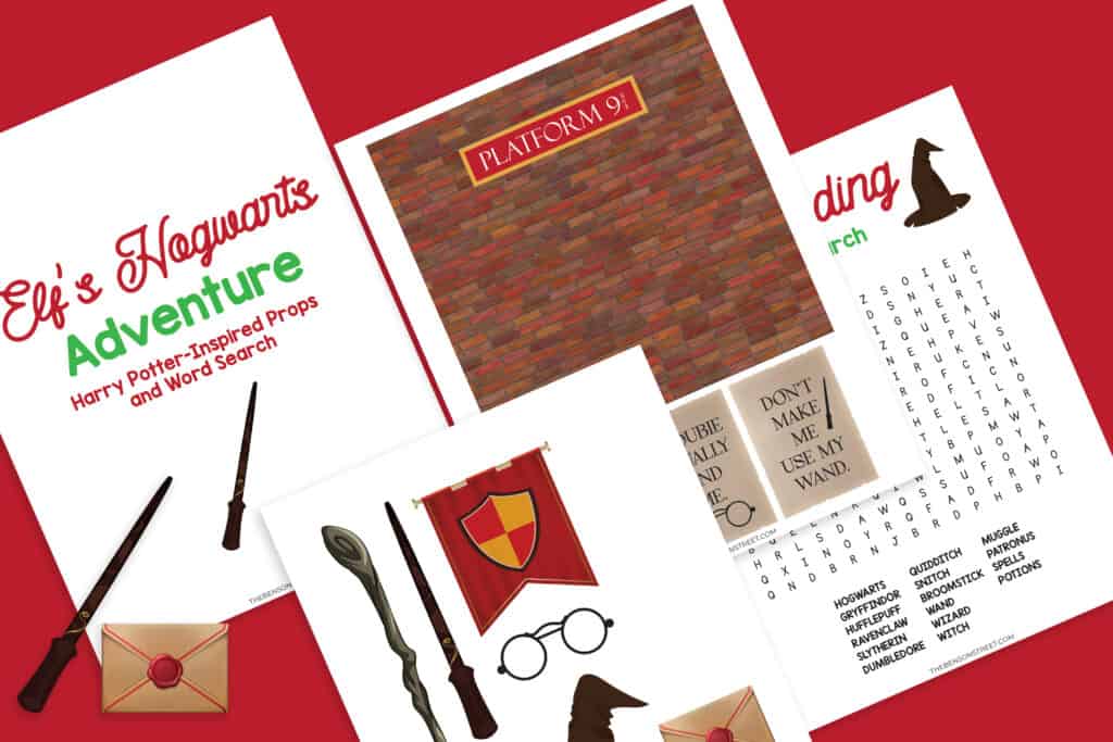 Free Printable Harry Potter Elf on the Shelf Props &amp; Word Search - The ...