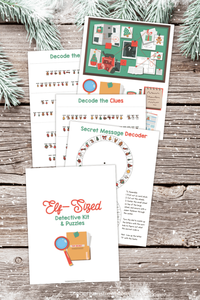 Free Printable Elf on the Shelf Detective Props and Message Decoder ...