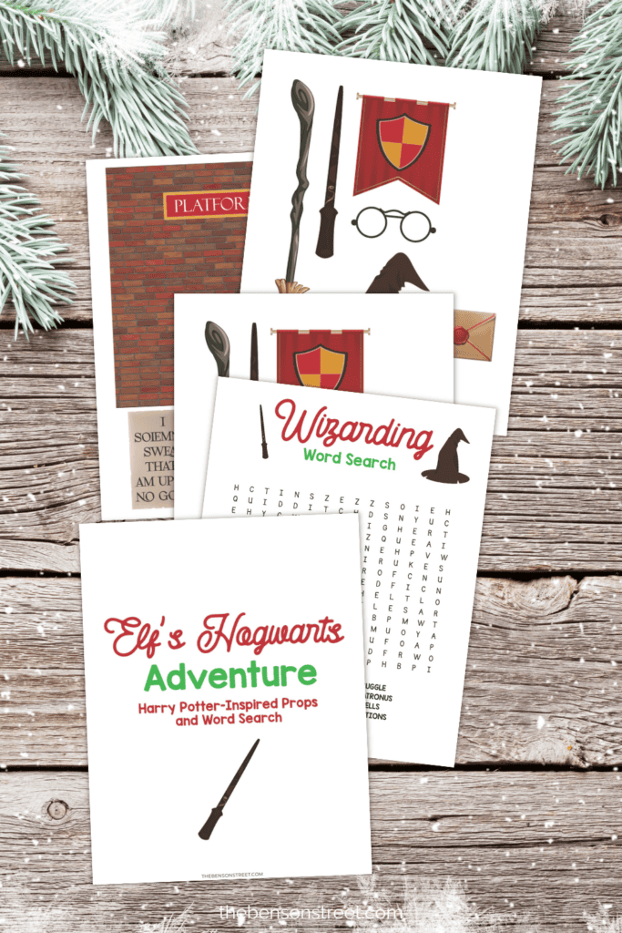 Free Printable Harry Potter Elf on the Shelf Props &amp; Word Search - The ...