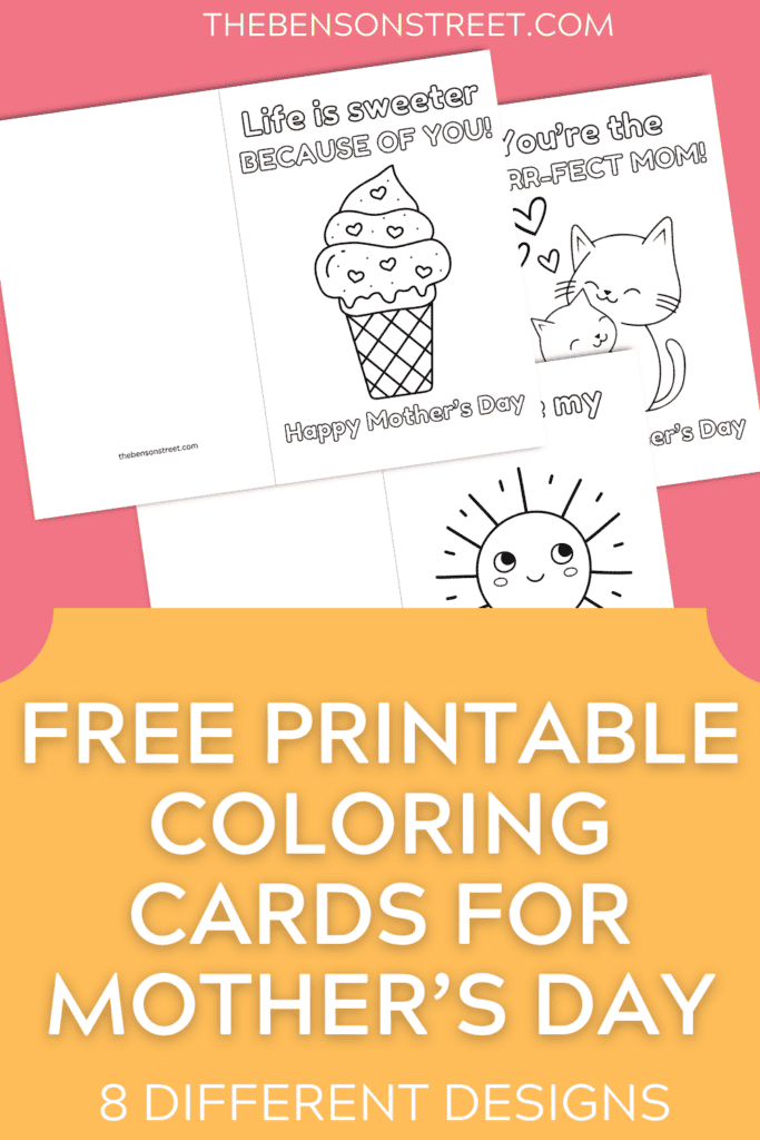 Free Printable Mother's Day Cards to Color for Kids