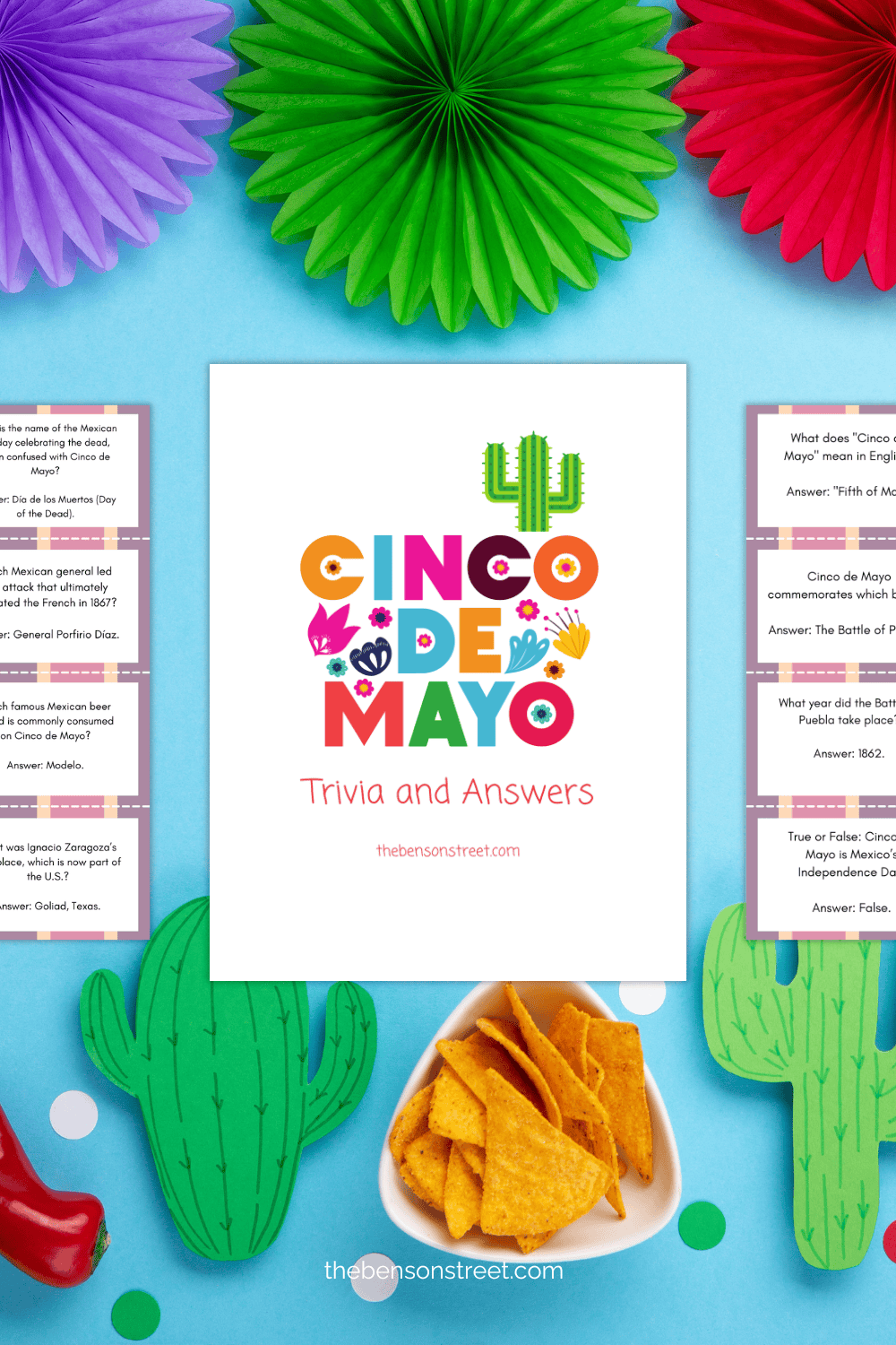 Free Cinco de Mayo Trivia Printable Cards for a Fun Game - The Benson
