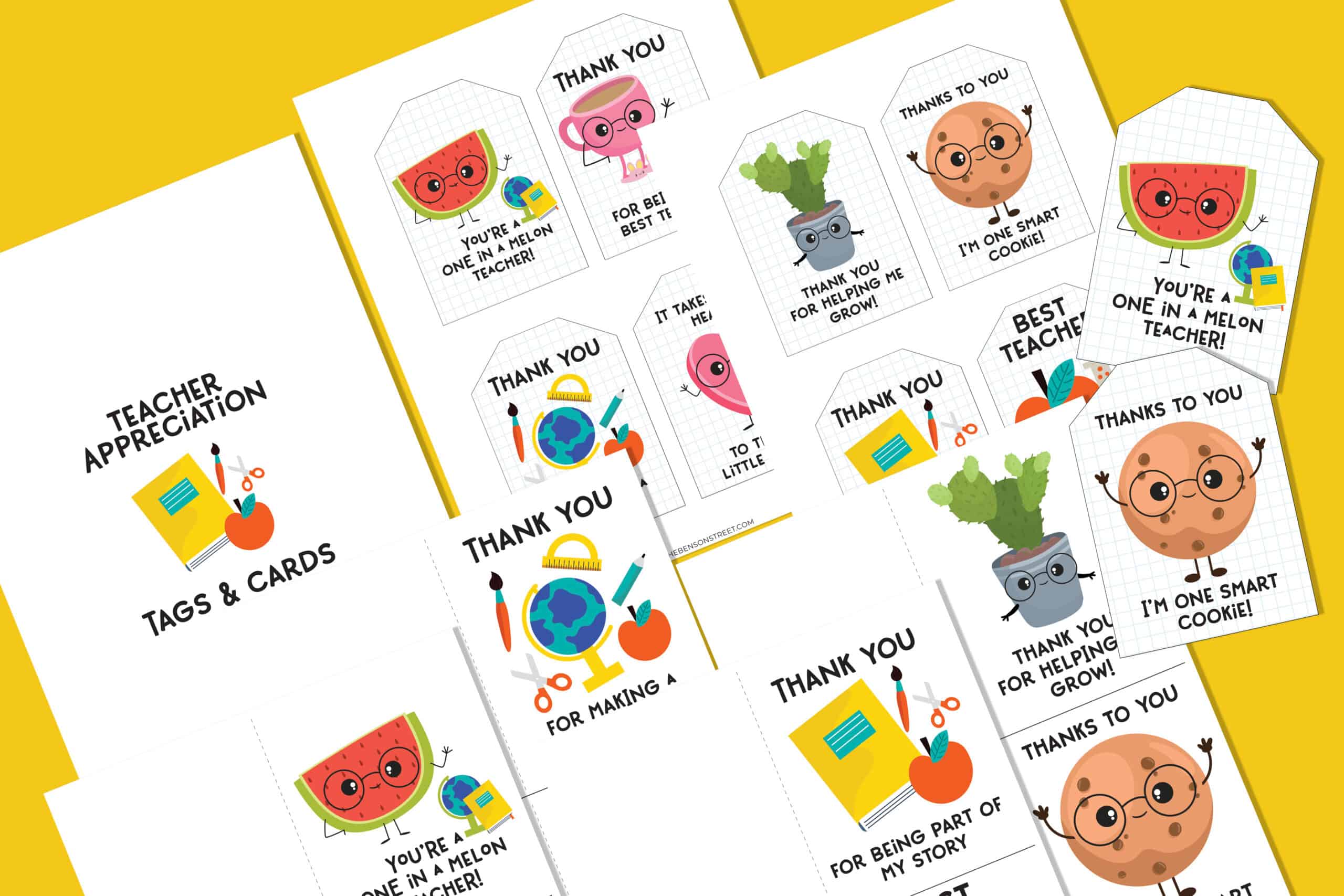 Free Printable Thank You Cards For Teachers 8 Card Designs