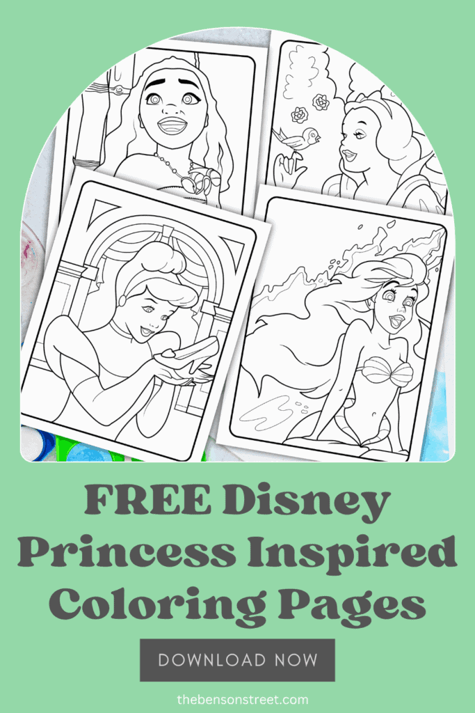 Free Printable Disney Princess Coloring Pages: 8 Sheets