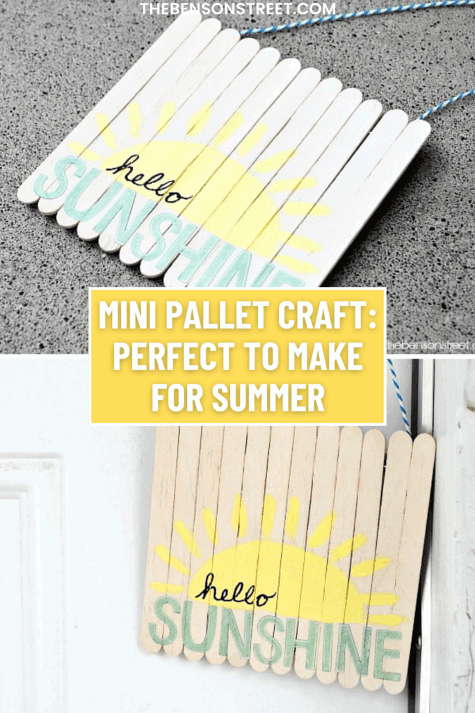 How to Make a Summer Mini Pallet Sign out of Popsicle Sticks - The ...