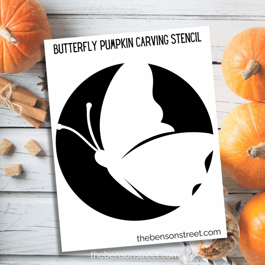 Image 9 for Butterfly Pumpkin Carving Template