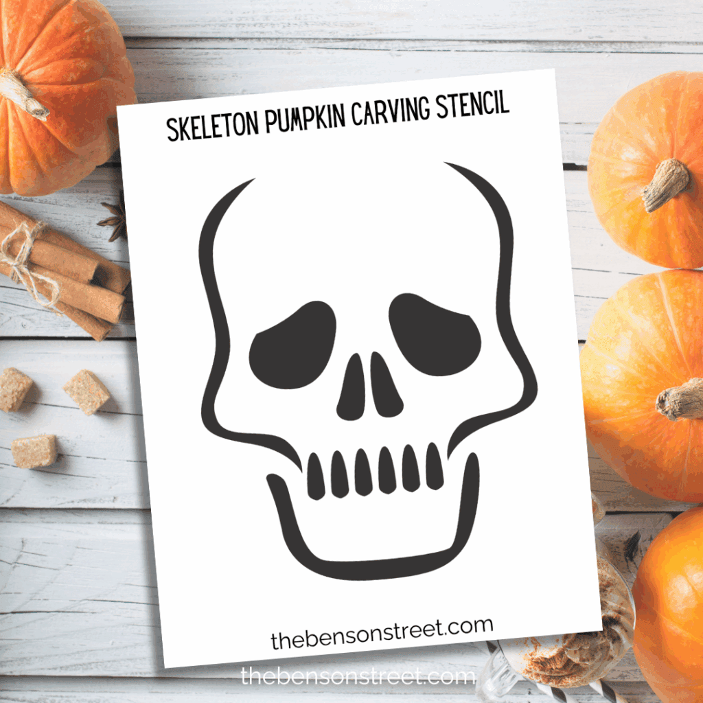 Free Printable Skeleton Pumpkin Stencil Pattern Of A Skull The Benson Free Printable Skeleton Pumpkin Stencil Pattern Of A Skull The Benson