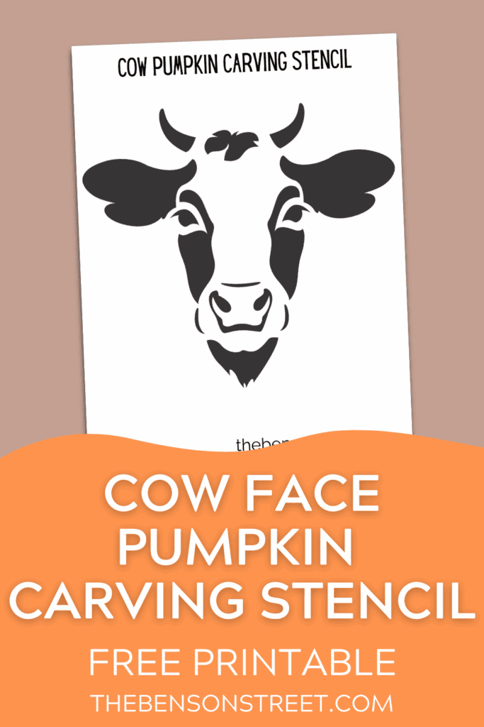 FREE Printable Cow Pumpkin Stencil Template for Easy Carving The