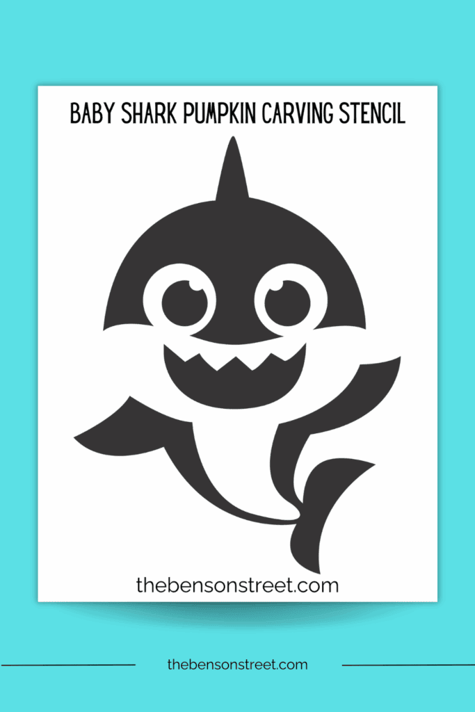 Free Baby Shark Pumpkin Stencil Printable for Easy Carving - The Benson ...