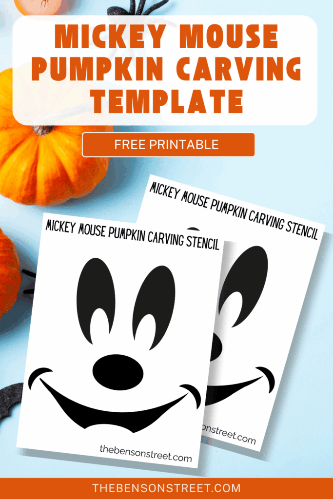 Free Printable Mickey Mouse Pumpkin Carving Stencil The Benson Street