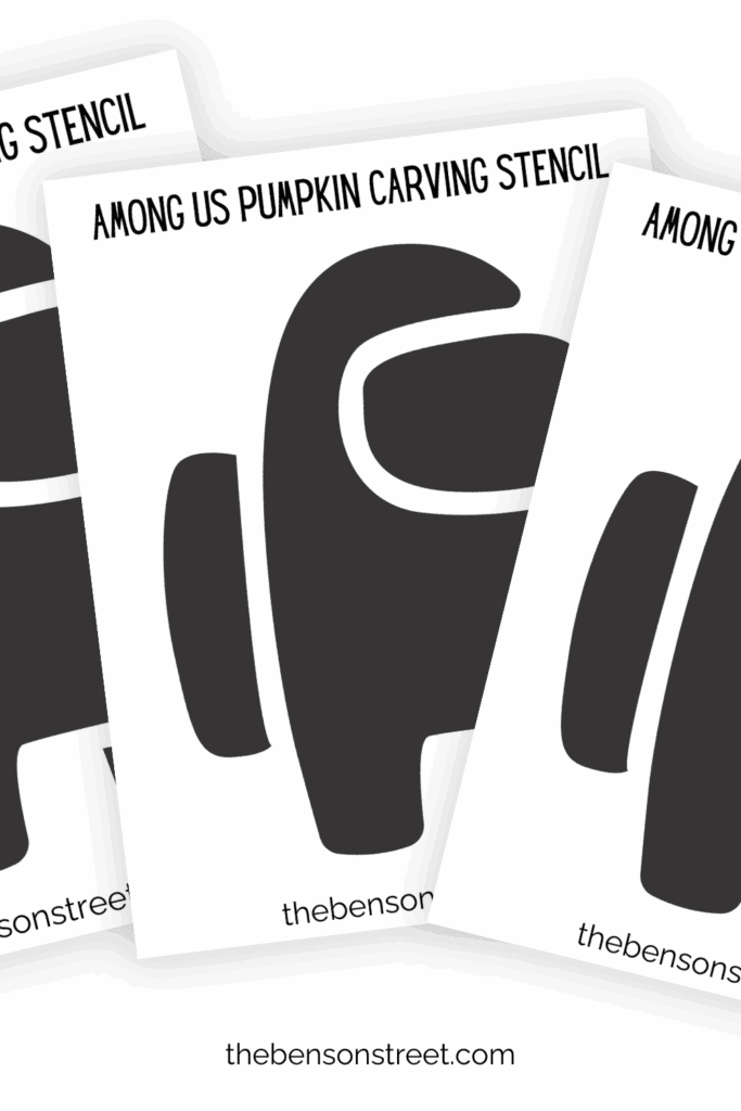 Free Among Us Pumpkin Stencil Printable for Carving - The Benson Street