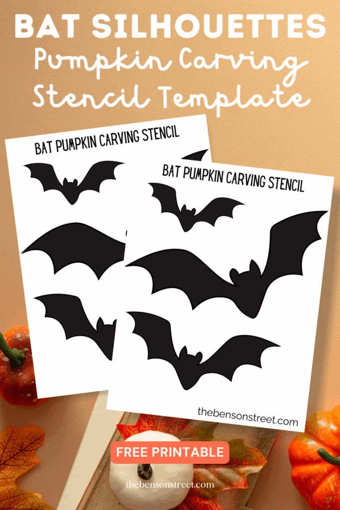 Free Printable Bat Pumpkin Stencil for Halloween