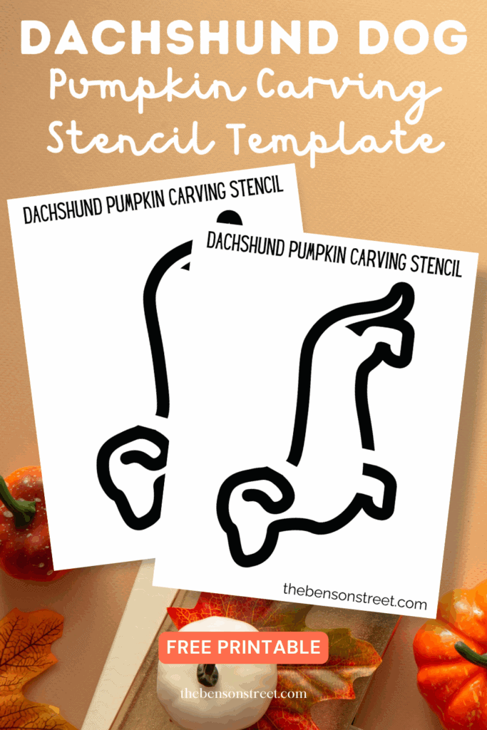 Free Printable Dachshund Pumpkin Stencil for Halloween The Benson Street