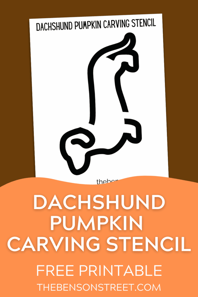 Free Printable Dachshund Pumpkin Stencil for Halloween The Benson Street
