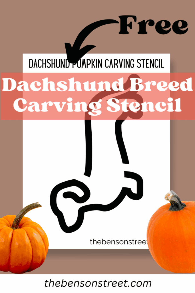 Free Printable Dachshund Pumpkin Stencil for Halloween The Benson Street