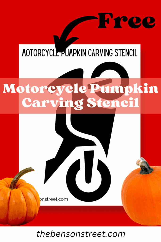 Free Printable Motorcycle Pumpkin Stencil for Carving - The Benson Street