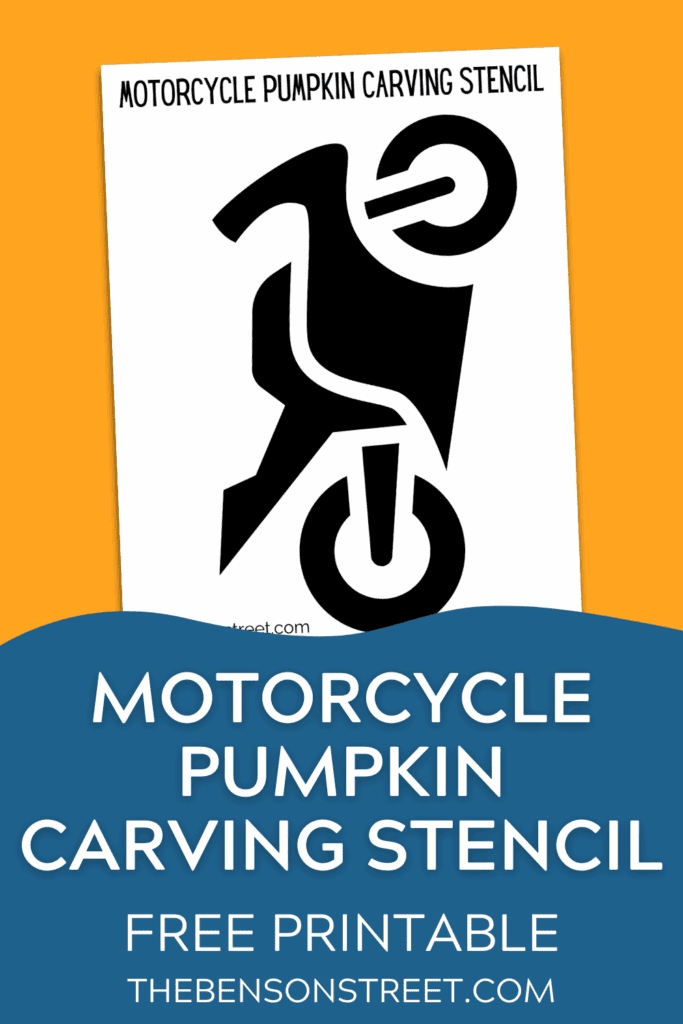 Free Printable Motorcycle Pumpkin Stencil for Carving - The Benson Street