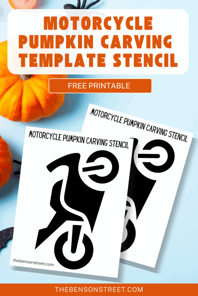 Free Printable Motorcycle Pumpkin Stencil for Carving - The Benson Street