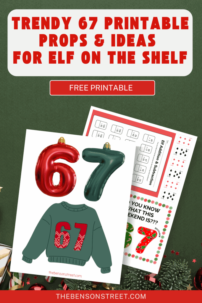 Free Six Seven Elf on the Shelf Printable Props